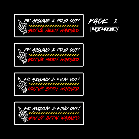 4X4OC™ - FK AROUND & FIND OUT! Sticker Packs - 4X4OC™ | 4x4 Offroad Centre