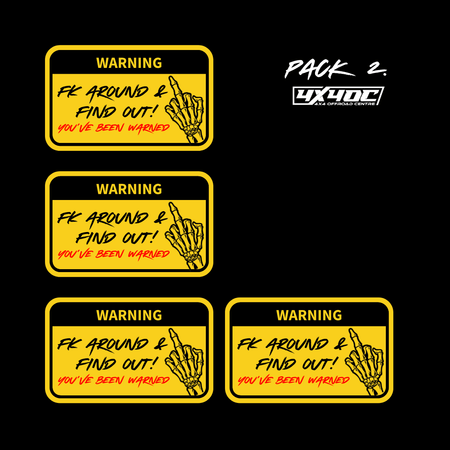 4X4OC™ - FK AROUND & FIND OUT! Sticker Packs - 4X4OC™ | 4x4 Offroad Centre