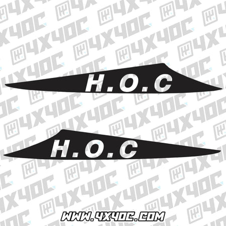 4X4OC™ - HOC Bonnet Scoop Stickers (3 FIN SCOOPS ONLY) | Hilux Owners Club - 4X4OC™ | 4x4 Offroad Centre