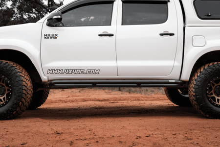 4X4OC™ - Toyota Hilux N70 ANGLED Rock Sliders / Side Steps – Powdercoated - 4X4OC™ | 4x4 Offroad Centre