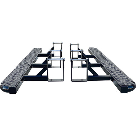 FLAT Rock Sliders - Side Steps - Powdercoated Ally Checkerplate Tread 1