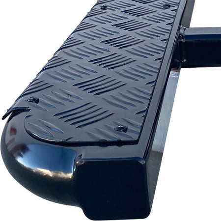 FLAT Rock Sliders - Side Steps - Powdercoated Ally Checkerplate Tread 3