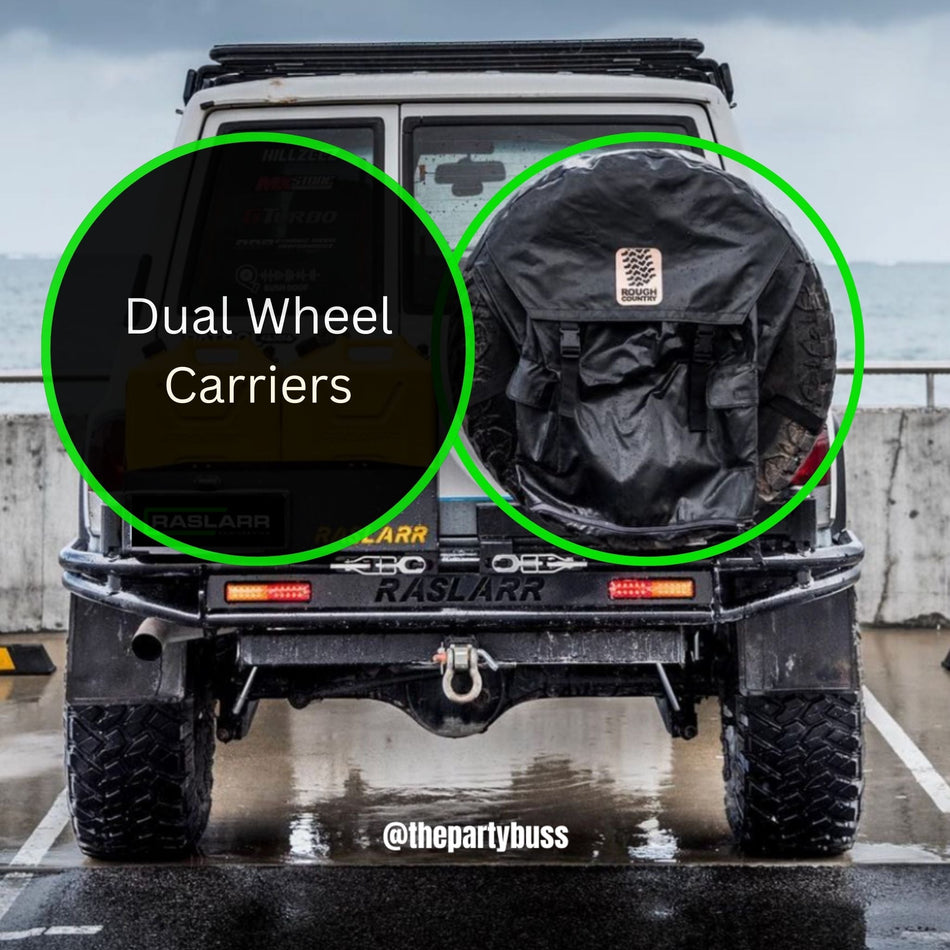 Dual Wheel Carriers to suit GQ Tourer Rear Bar ($750 each)