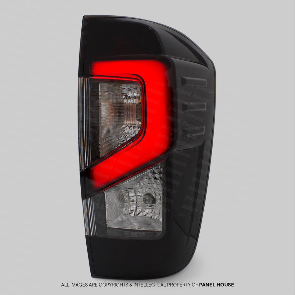 Tail Lights Black LED DRL OEM Style PAIR fits Nissan Navara D23 NP300 15-24 SL ST ST-X