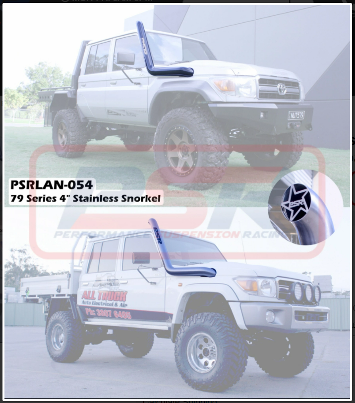 PSR Toyota Landcruiser 79/76 Series Snorkel - Black