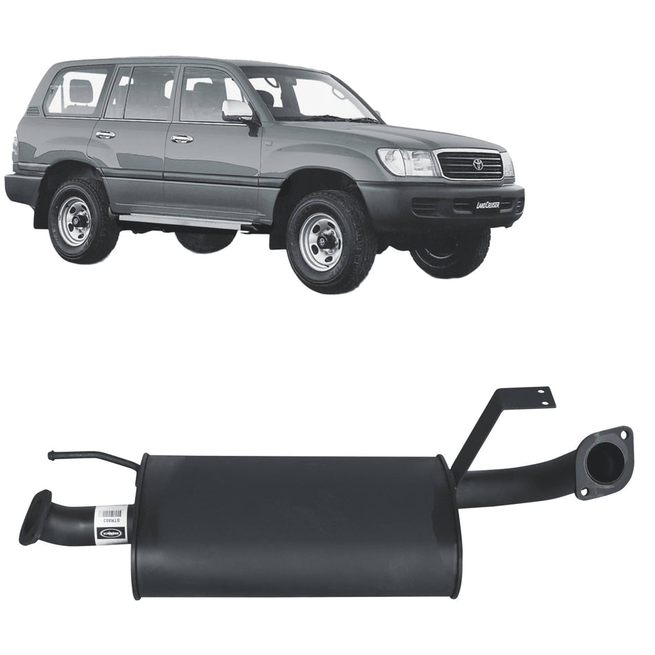 Redback Performance Centre Muffler Assembly for Toyota Landcruiser 105 Series Wagon 4.2L 1HZ & 4.5L FZ (03/1998 - 10/2007)