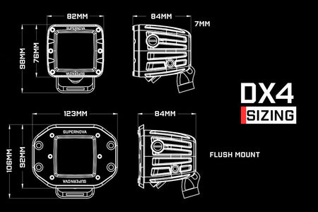 ALTIQ™ - DX4 Scene Flush Mount - LED Work Light - 4x4 Offroad Centre