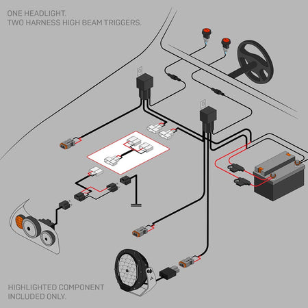 ALTIQ™ - High Beam piggyback splitter - 4X4OC™ | 4x4 Offroad Centre