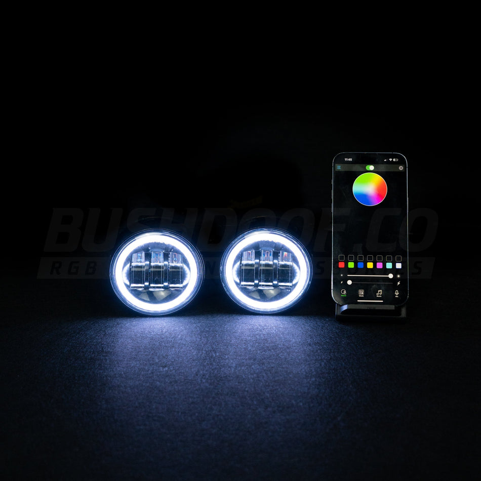 Bushdoof - 4" LED Colour Chasing Fog Lights - 4X4OC™ | 4x4 Offroad Centre