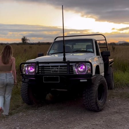 Bushdoof - 7" 'Angry Eye' Bi - LED Headlights - 4X4OC™ | 4x4 Offroad Centre