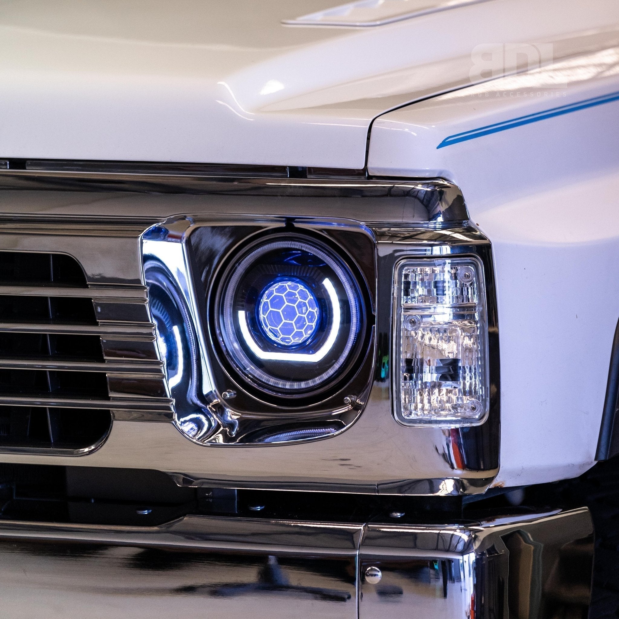 Bushdoof - 7" 'Angry Eye' Bi - LED Headlights - 4X4OC™ | 4x4 Offroad Centre