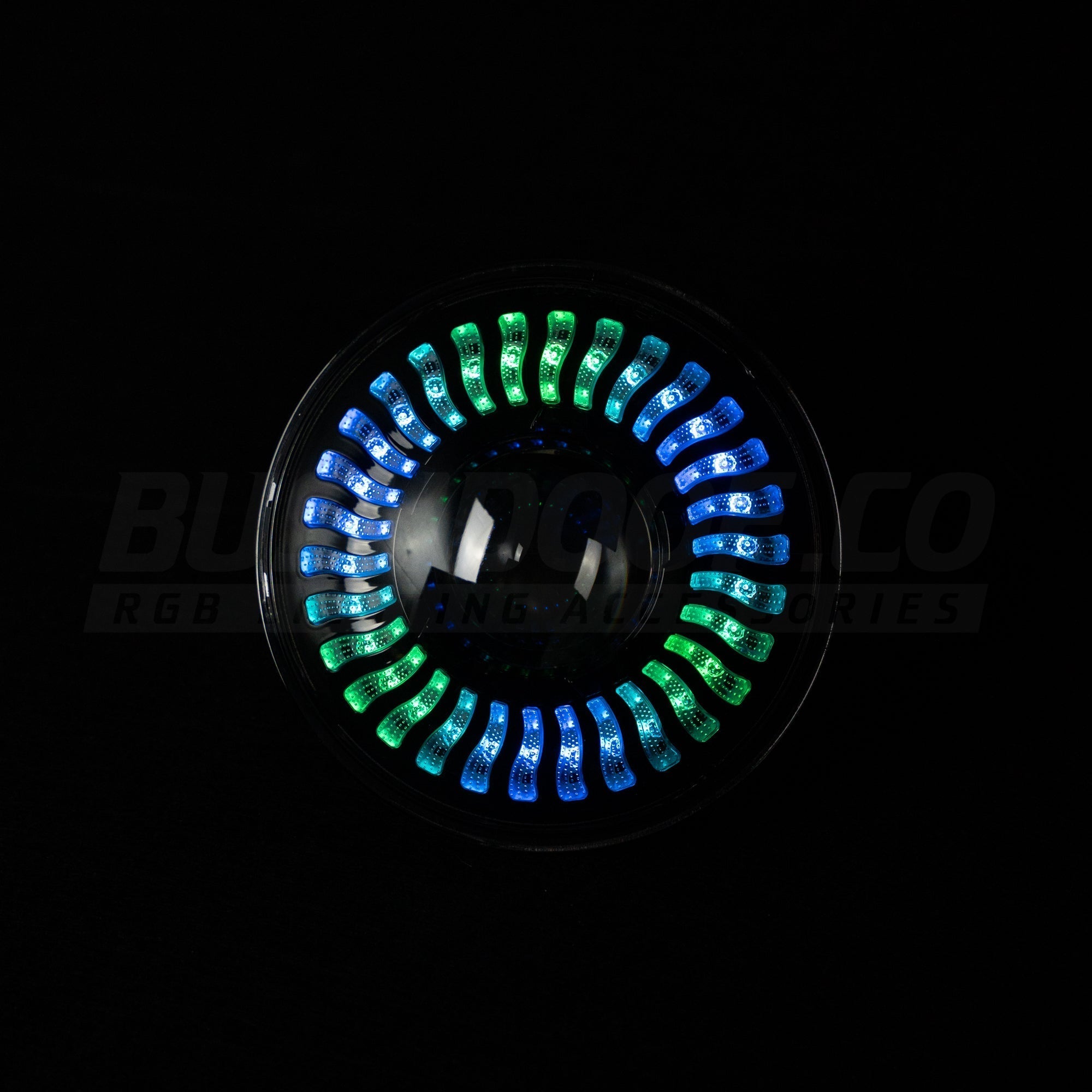 Bushdoof - 7" 'Firewheel' LED Colour Chasing Headlights - 4X4OC™ | 4x4 Offroad Centre