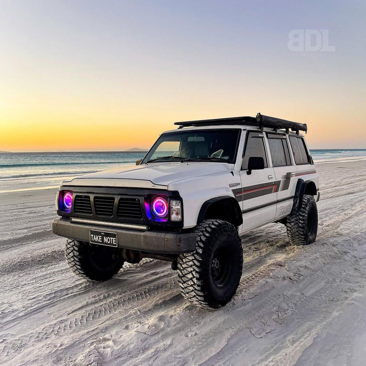 Bushdoof - 7" 'Halo' LED Colour Chasing Headlights - 4X4OC™ | 4x4 Offroad Centre