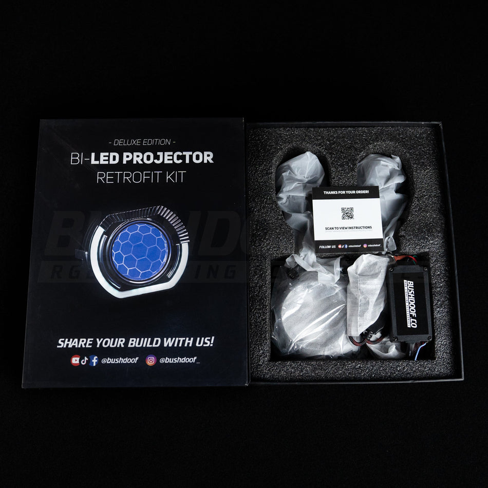 Bushdoof - Bi - LED 'Angry Eye' Headlight Retrofit DIY Kit - 4X4OC™ | 4x4 Offroad Centre