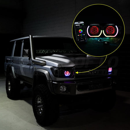 Bushdoof - Bi - LED 'Angry Eye' Headlight Retrofit DIY Kit - 4X4OC™ | 4x4 Offroad Centre