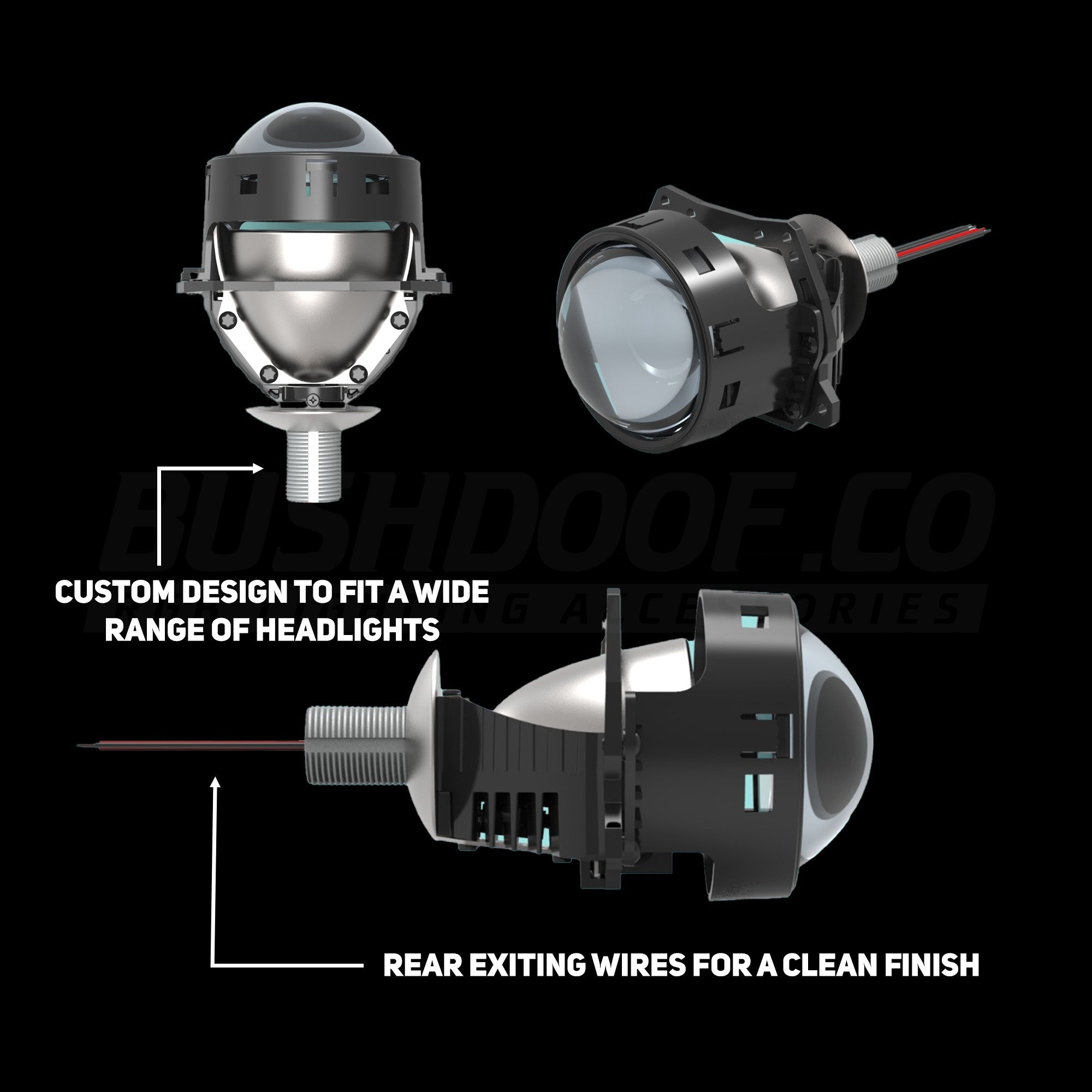 Bushdoof - Bi - LED 'Angry Eye' Headlight Retrofit DIY Kit - 4X4OC™ | 4x4 Offroad Centre