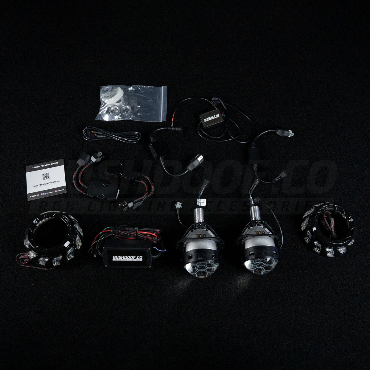 Bushdoof - Bi - LED 'Turbine' Headlight Retrofit DIY Kit - 4X4OC™ | 4x4 Offroad Centre