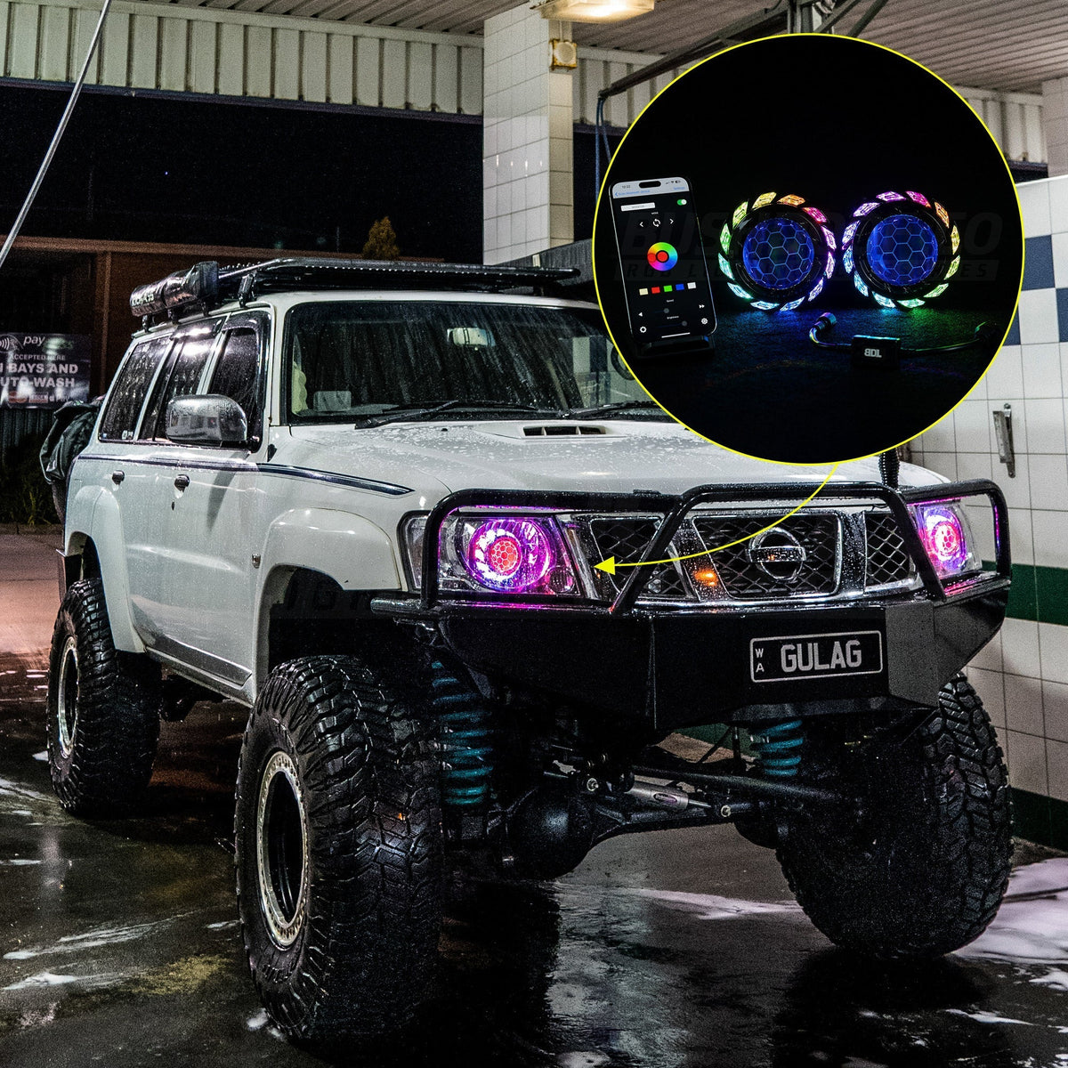 Bushdoof - Bi - LED 'Turbine' Headlight Retrofit DIY Kit - 4X4OC™ | 4x4 Offroad Centre