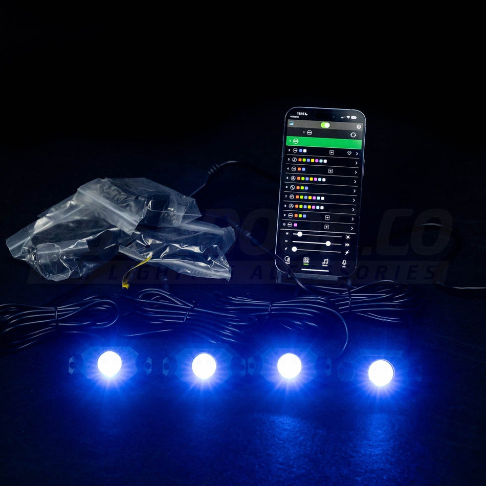 Bushdoof - RGB Rock Lights - 4 Pack - 4X4OC™ | 4x4 Offroad Centre