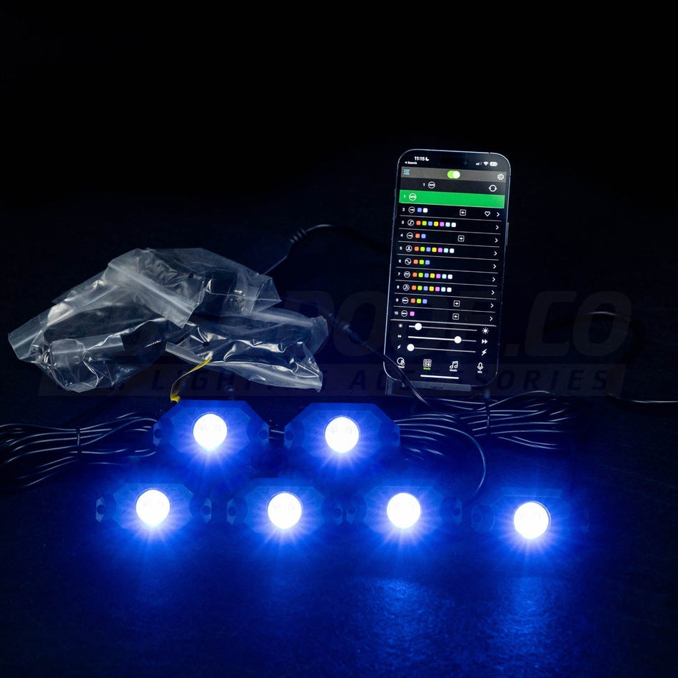Bushdoof - RGB Rock Lights - 6 Pack - 4X4OC™ | 4x4 Offroad Centre