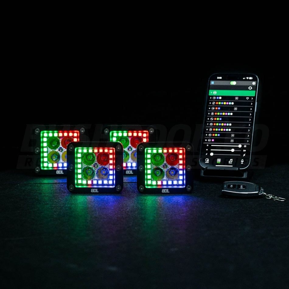Bushdoof - RGB Work Lights - 4 Pack - 4X4OC™ | 4x4 Offroad Centre