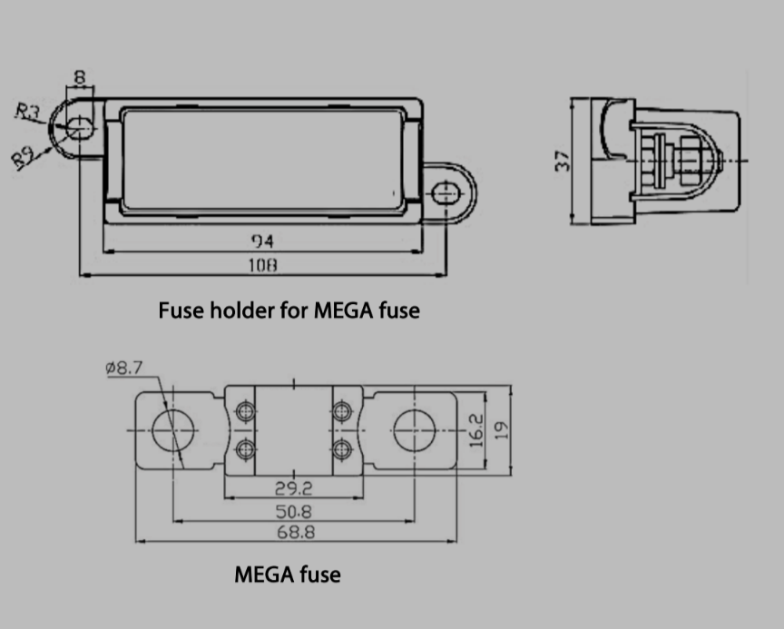 Carbon Offroad - 100 Amp Mega Fuse - 4X4OC™ | 4x4 Offroad Centre