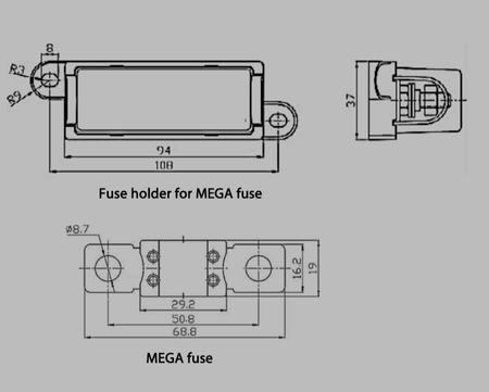 Carbon Offroad - 100 Amp Mega Fuse - 4X4OC™ | 4x4 Offroad Centre