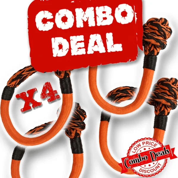 Carbon Offroad - 4 x Carbon Monkey Fist 13T Soft Shackle Combo Deal - 4X4OC™ | 4x4 Offroad Centre