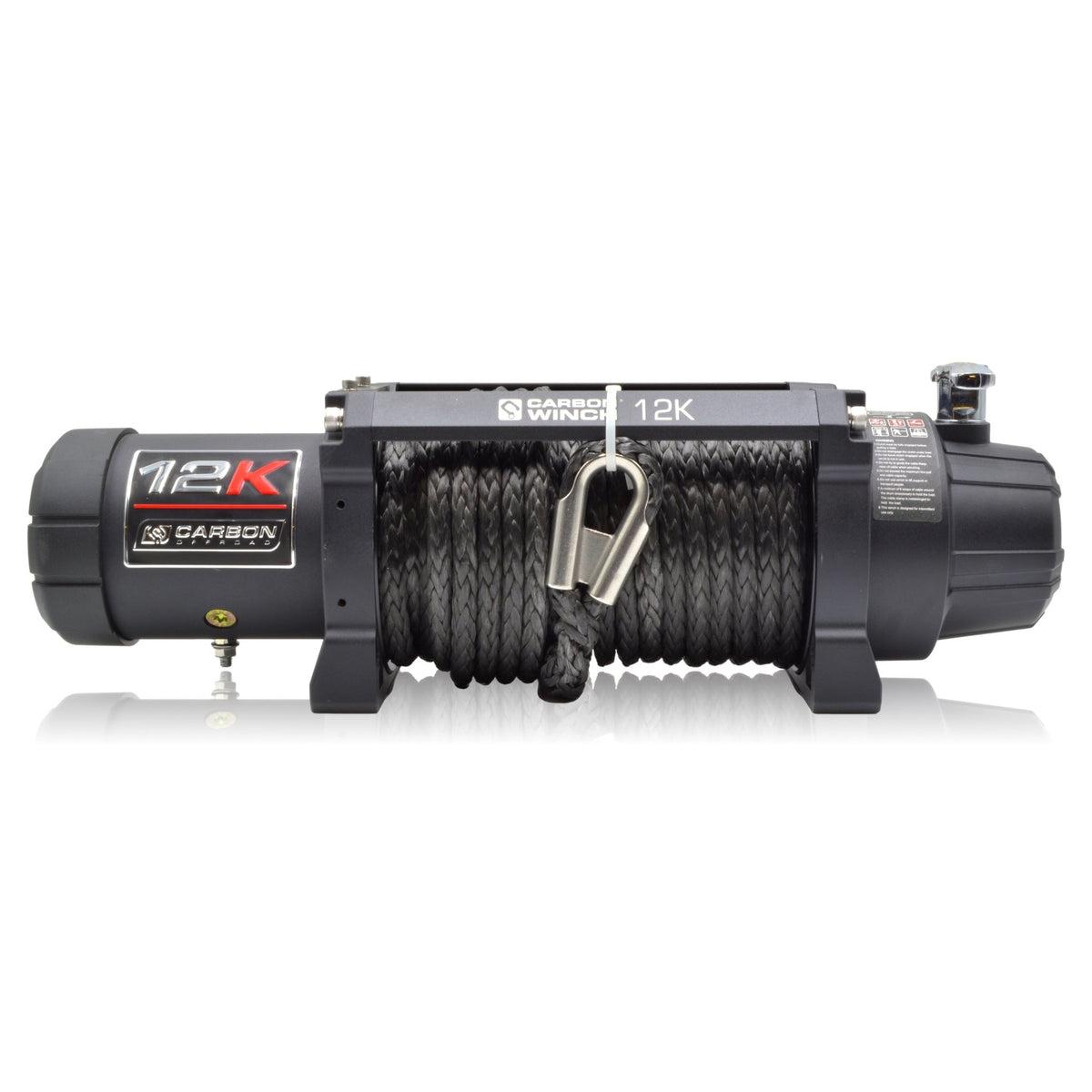 Carbon Offroad - Carbon 12K - 12000lb Winch and Black Hook Installers Combo Deal - 4X4OC™ | 4x4 Offroad Centre