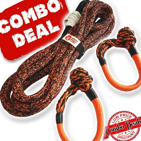 Carbon Offroad - Carbon 4m 14000kg Bridle Rope and 2 x Soft Shackle Combo Deal - 4X4OC™ | 4x4 Offroad Centre