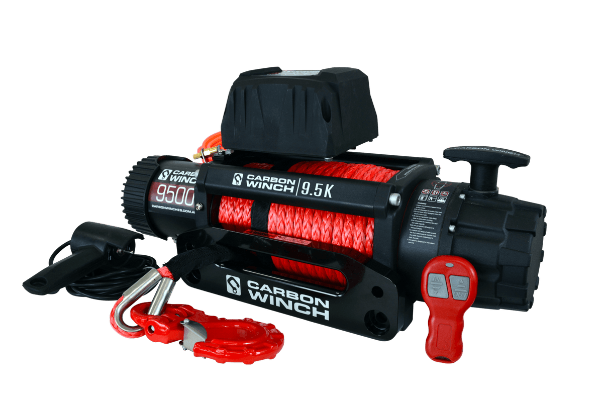 Carbon Offroad - Carbon 9.5K 9500lb High Speed Electric winch with synthetic rope - 4X4OC™ | 4x4 Offroad Centre