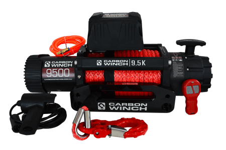 Carbon Offroad - Carbon 9.5K 9500lb High Speed Electric winch with synthetic rope - 4X4OC™ | 4x4 Offroad Centre