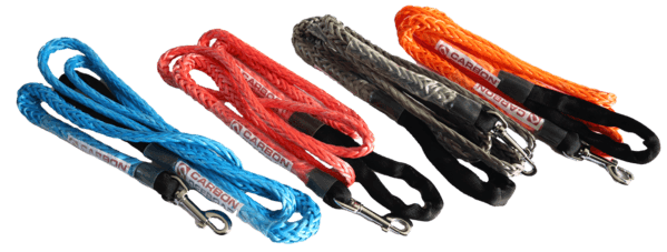 Carbon Offroad - Carbon Offroad Beastline Winch Rope Dog Lead Kit 2m x 8mm Stainless Hardware - 4X4OC™ | 4x4 Offroad Centre