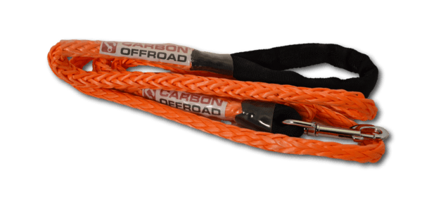 Carbon Offroad - Carbon Offroad Beastline Winch Rope Dog Lead Kit 2m x 8mm Stainless Hardware - 4X4OC™ | 4x4 Offroad Centre