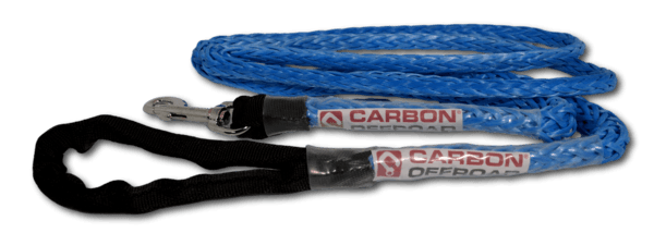 Carbon Offroad - Carbon Offroad BLUE Beastline Winch Rope Dog Lead Kit 2m x 8mm Stainless Hardware - 4X4OC™ | 4x4 Offroad Centre