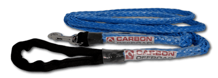 Carbon Offroad - Carbon Offroad BLUE Beastline Winch Rope Dog Lead Kit 2m x 8mm Stainless Hardware - 4X4OC™ | 4x4 Offroad Centre