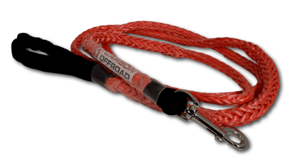 Carbon Offroad - Carbon Offroad ORANGE Beastline Winch Rope Dog Lead Kit 2m x 8mm Stainless Hardware - 4X4OC™ | 4x4 Offroad Centre