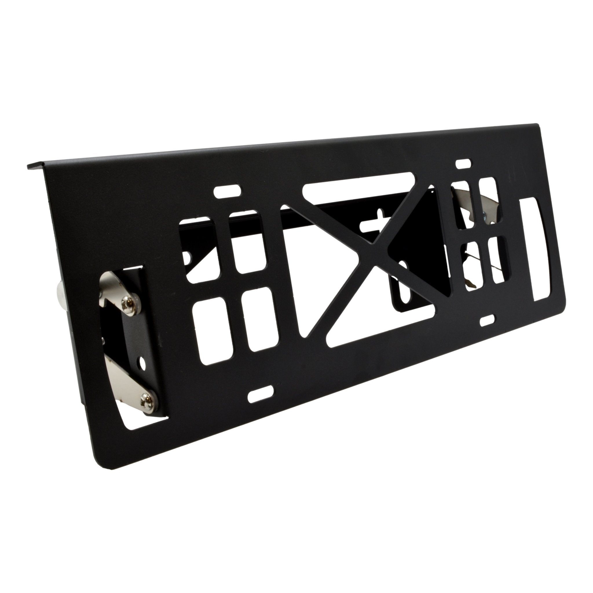 Carbon Offroad - Carbon Offroad Stainless Steel Black Powdercoat Pull Up Number Plate Bracket - 4x4 Offroad Centre