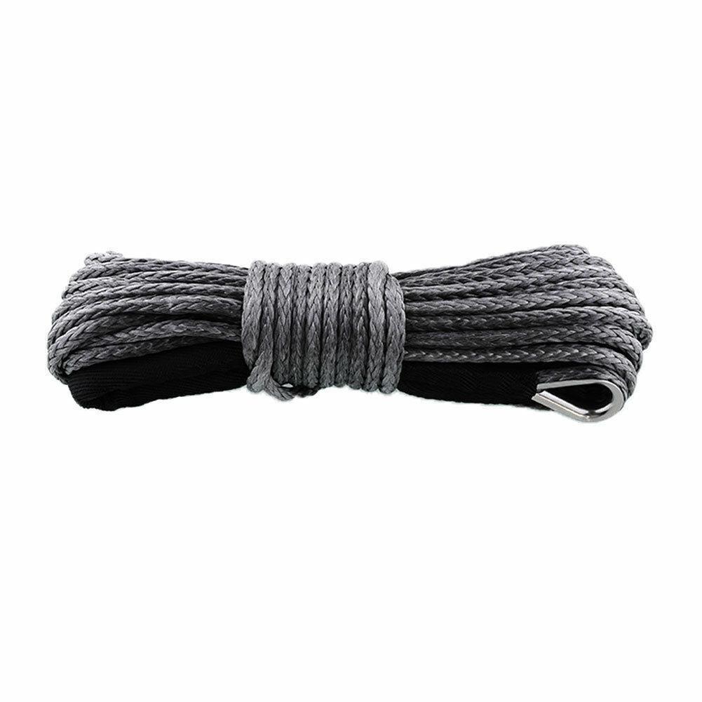 Carbon Offroad - Carbon Winch 12000lb 24m x 10mm Synthetic Black Winch Rope Replacement - 4X4OC™ | 4x4 Offroad Centre