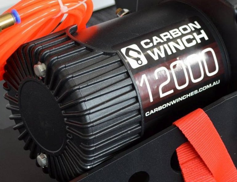 Carbon Offroad - Carbon Winch 12V Winch Motor to suit V1 12k and 95P models with drum endplate and brake unit complete - 4X4OC™ | 4x4 Offroad Centre