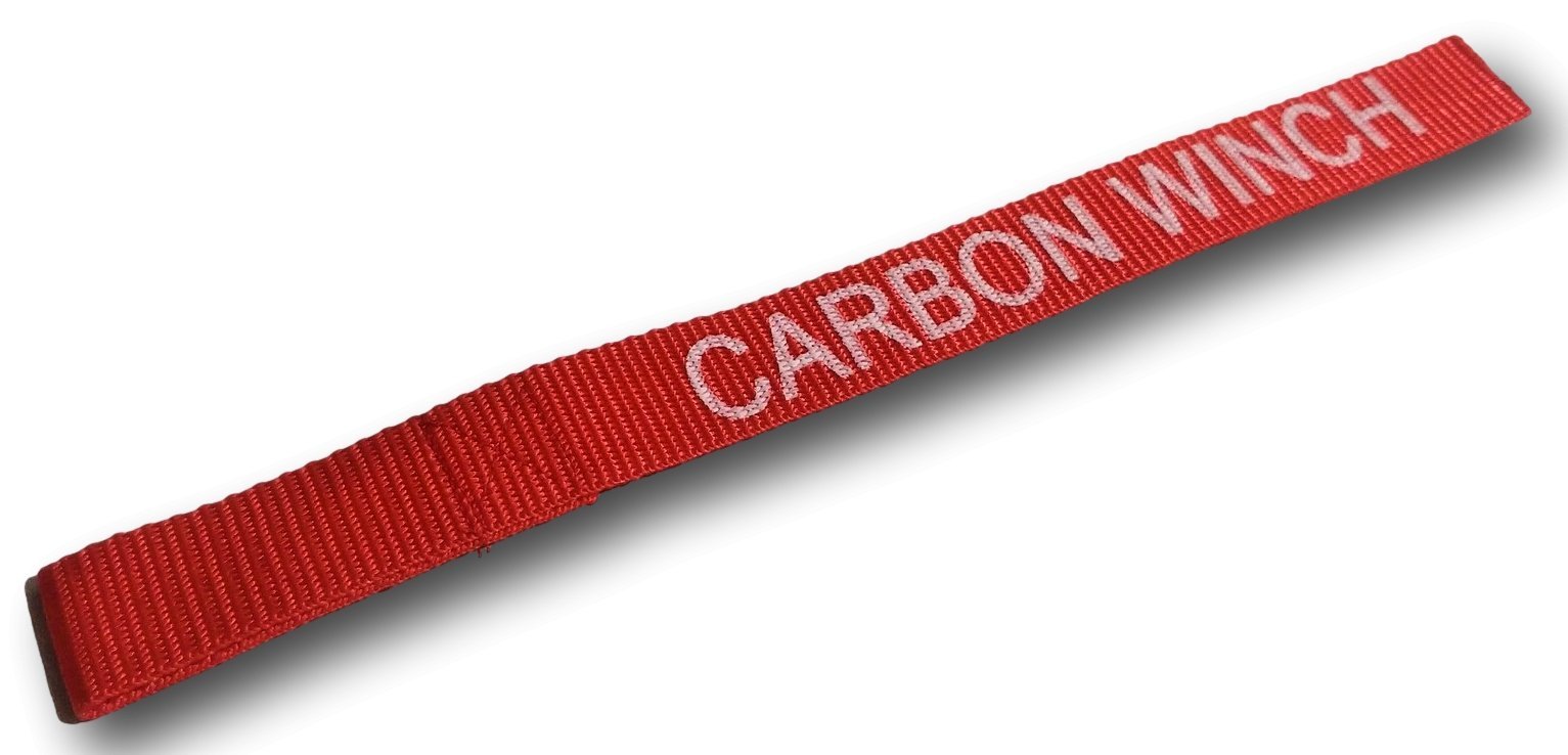 Carbon Offroad - Carbon Winch Nylon Hook Strap with Logo - 4X4OC™ | 4x4 Offroad Centre