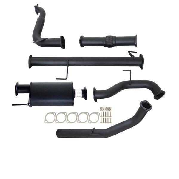 Carbon Offroad - ISUZU MU - X 3.0L 4JJ1 - TCX 2013 - 7/2018 3" TURBO BACK CARBON OFFROAD EXHAUST WITH MUFFLER & NO CAT - 4X4OC™ | 4x4 Offroad Centre