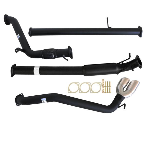 Carbon Offroad - MAZDA BT - 50 UP, UR 3.2L 9/2011 - 9/2016 3" TURBO BACK CARBON OFFROAD EXHAUST WITH HOTDOG ONLY SIDE EXIT TAILPIPE - 4X4OC™ | 4x4 Offroad Centre