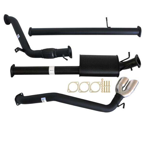 Carbon Offroad - MAZDA BT - 50 UP, UR 9/2011 - 9/2016 3" TURBO BACK CARBON OFFROAD EXHAUST MUFFLER ONLY SIDE EXIT TAILPIPE - 4X4OC™ | 4x4 Offroad Centre