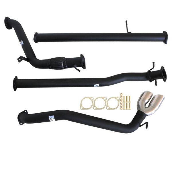 Carbon Offroad - MAZDA BT - 50 UP, UR 9/2011 - 9/2016 3" TURBO BACK CARBON OFFROAD EXHAUST PIPE ONLY SIDE EXIT TAILPIPE - 4X4OC™ | 4x4 Offroad Centre