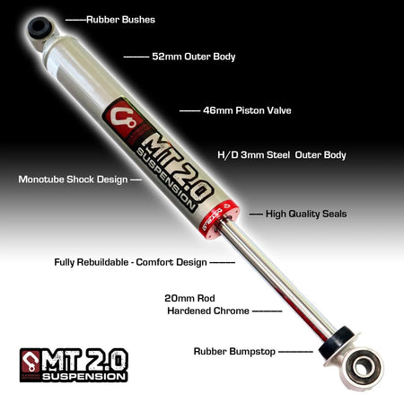 Carbon Offroad - MT 2.0 Ford Ranger PX1/2 2015 - 2019 Strut Shock Kit 2 - 3 Inch - 4X4OC™ | 4x4 Offroad Centre