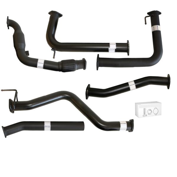 Carbon Offroad - NISSAN NAVARA D40 MANUAL 2.5L YD25D 07 - 16 3" TURBO BACK CARBON OFFROAD EXHAUST WITH CAT NO MUFFLER - 4X4OC™ | 4x4 Offroad Centre