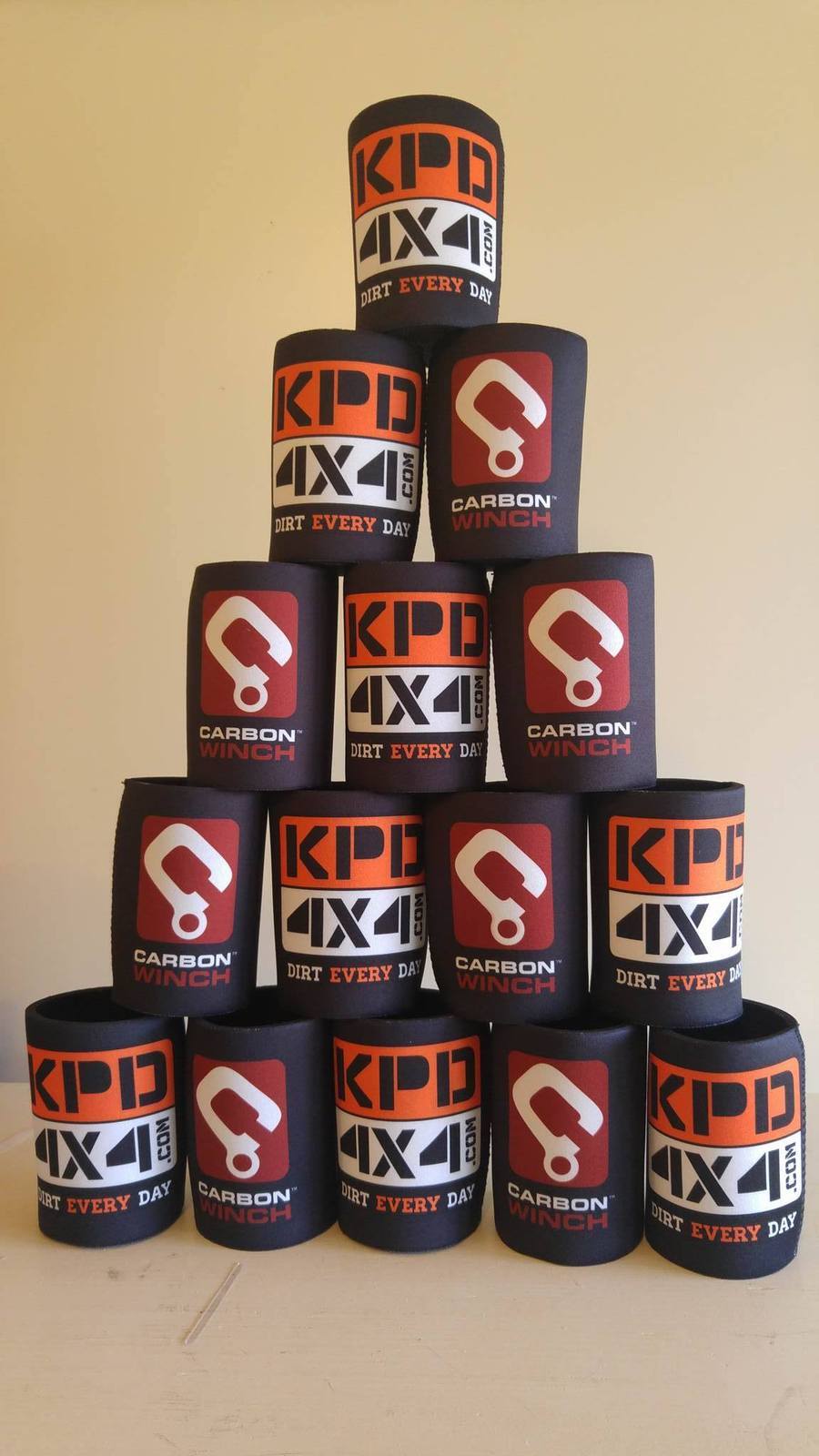 Carbon Offroad - Stubby Holder with KPD 4x4 & Carbon Winches Australia Logos - 4X4OC™ | 4x4 Offroad Centre