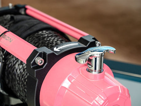 Carbon Offroad - The Pink Carbon 12K - 12000lb Pink Winch With Pink Hook V3 - 4x4 Offroad Centre