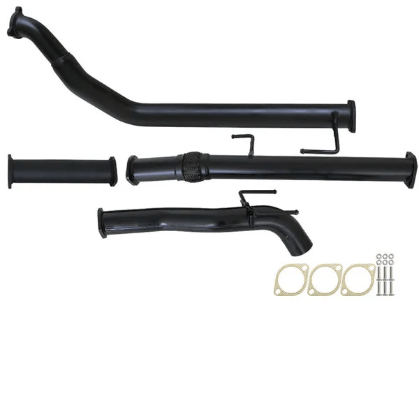 Carbon Offroad - Toyota HILUX KUN16/26 3L 1KD - FTV D4D 2005 - 9/2015 3" TURBO BACK CARBON OFFROAD EXHAUST PIPE ONLY & DIFF DUMP TAILPIPE - 4X4OC™ | 4x4 Offroad Centre